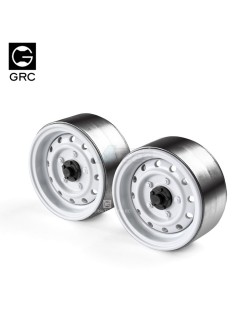Jante GRC 1.9 12 trous métal classique Beadlock Série III (2) Blanche