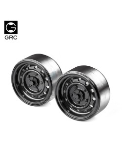 Jante GRC 1.9 12 trous métal classique Beadlock Série III (2) Noire