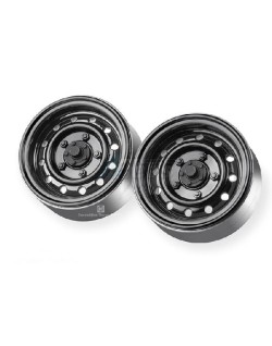 Jante GRC 1.9 12 trous métal classique Beadlock Série III (2) Noire