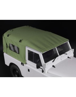 Capote Boom Racing KUDU™ en toile avec arceau et fenêtres latérales (vert) pour Land Rover Series 88 (BRX02 88)