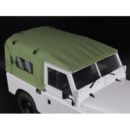 Capote Boom Racing KUDU™ en toile avec arceau et fenêtres latérales (vert) pour Land Rover Series 88 (BRX02 88)