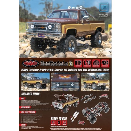 Trail Finder 2 LWB RTR avec Chevrolet K10 Scottsdale HardBody RC4WD (Édition Scale Dept.)