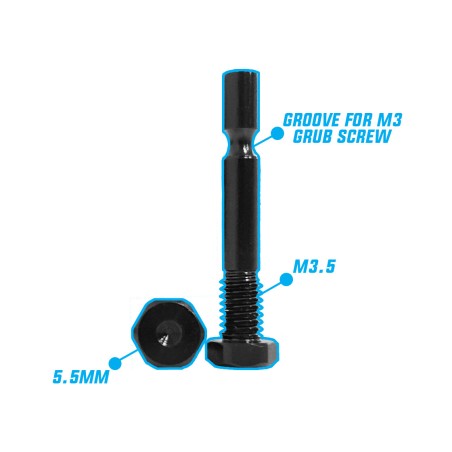 Axes d'amortisseur filetés RC-Project en Ergal 7075-T6 pour Mugen Seiki MBX8
