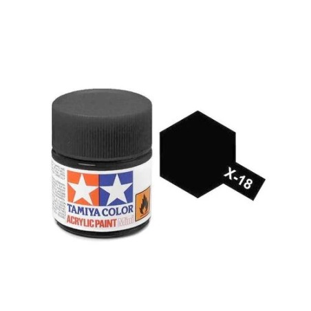Tamiya Peinture Mini X18 Noir Satiné Brillant 81518