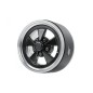 Jantes Boom Racing ProBuild™ 1,9" Street Mag Classic à déport réglable en aluminium Beadlock (2) Platine/Noir