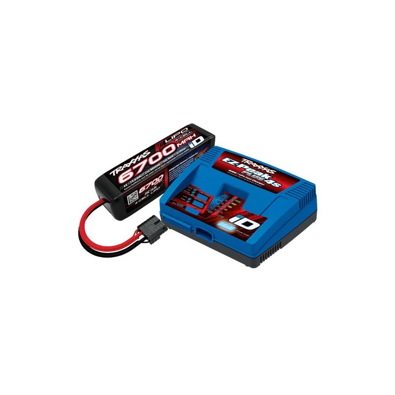 Traxxas Chargeur EZ-Peak Plus 4S 2981G + Lipo 14.8V 6700mAh 2890X Traxxas Chargeur EZ-Peak Plus 4S 2981G + Lipo 14.8V 6700mAh 2890X