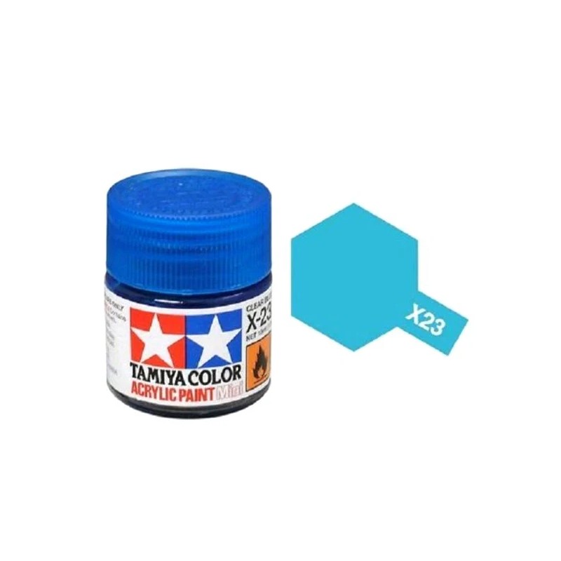 Tamiya Peinture Mini X23 Bleu transparent Brillant 81523