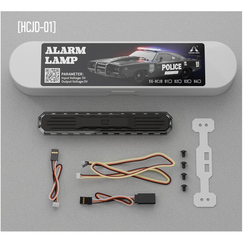 ALARM LAMP 5V SG-HCJD Radiant Police Lights with 7 Colors and 12 modes for RC Car