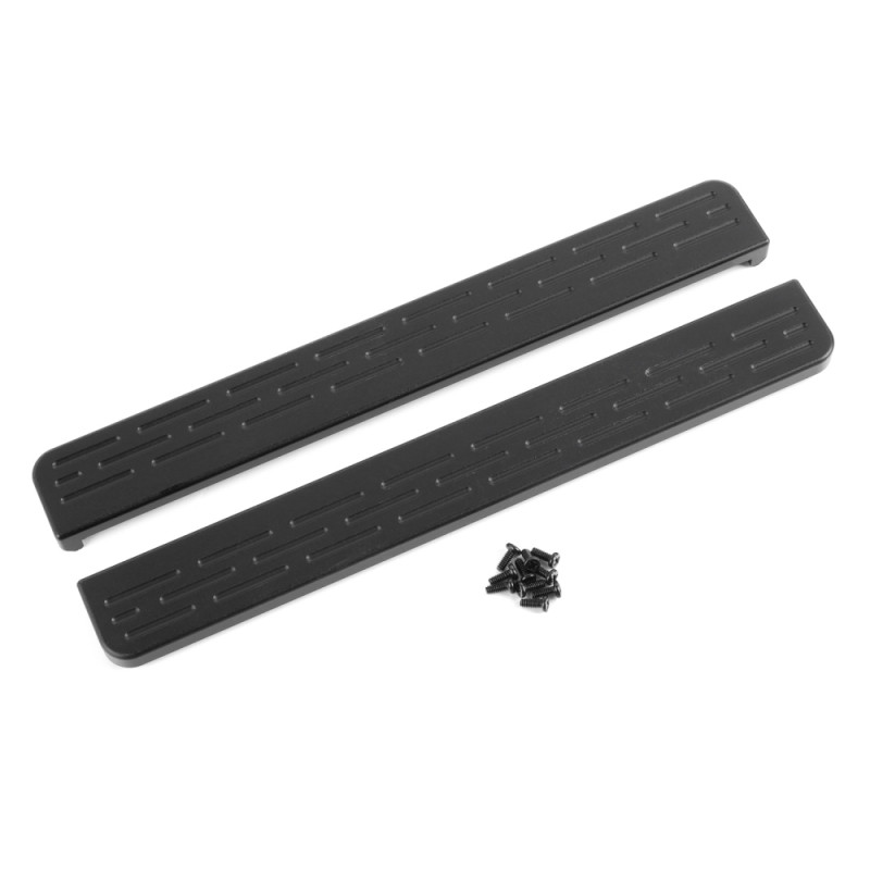 Marchepieds latéraux Boom Racing en aluminium noir (gauche et droite) pour BRX01 AWB