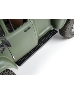 Marchepieds latéraux Boom Racing en aluminium noir (gauche et droite) pour BRX01 AWB