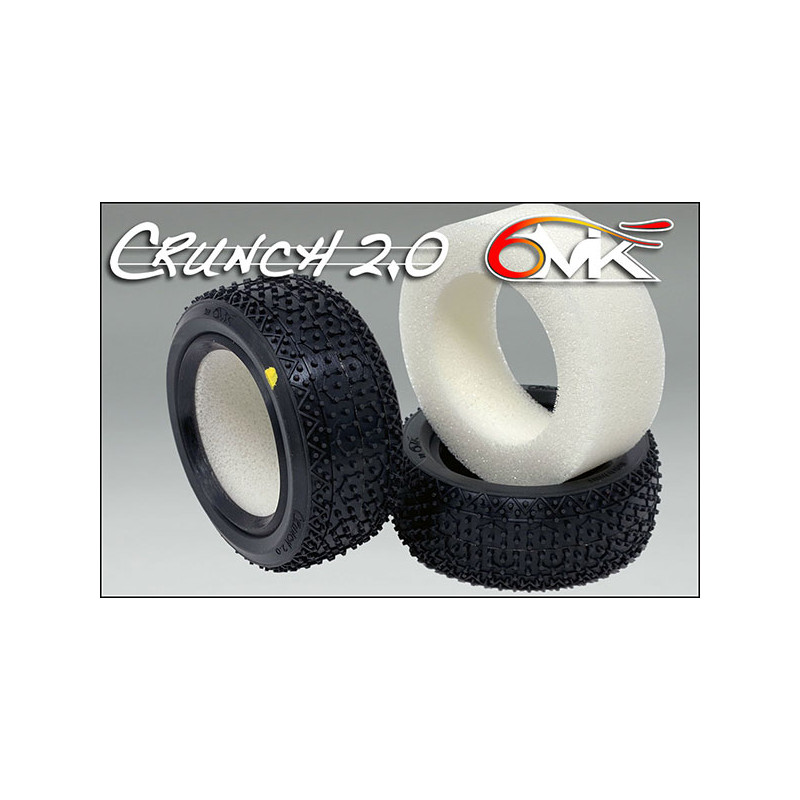 6MIK - Pneus avant « Crunch2.0 » + Insert de gazon artificiel Purple 4x4 (2)