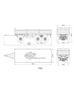 Tractor Trailer T004A 1/12