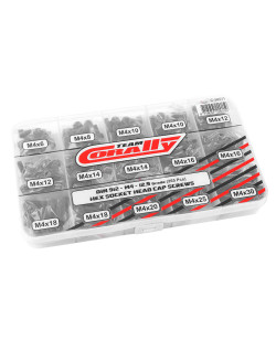 Jeu de vis M4 - Tête hexagonale creuse - DIN912 - Acier noir - Classe 12.9 - 15 tailles - 265 pièces