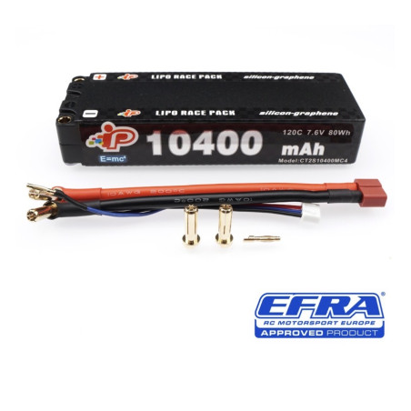 Batterie LiHV Intellect MC4 10400mAh 120C 7,6V longue autonomie en graphène