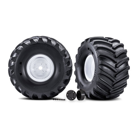 ROUES MONTEES COLLEES X-TRUCK BIGFOOT BLANCHES (2) - 7689