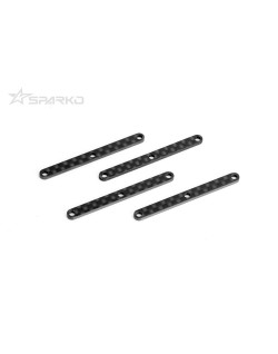 Inserts de bras supérieur avant en fibre de carbone Sparko F8 (D/G) 2,0 mm (4 pièces)