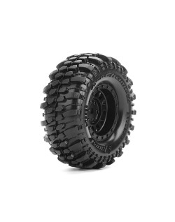 CR-Champ Reifen supersoft auf 1.0 Felge schwarz 7mm (2) LOUISE 1/18-1/24 Mini-Crawler - TRX-4M, SCX24