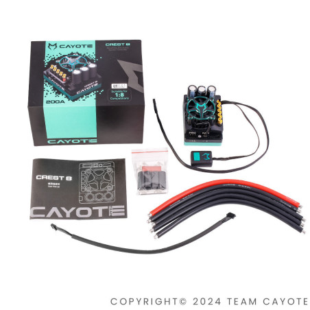 Contrôleur de vitesse CAYOTE Racing CREST 8 EVO (ESC) 1:8 200A