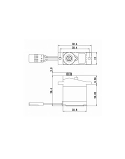 Servo SAVOX MICRO DIGITAL 3.9kg-0.13s pignons metal