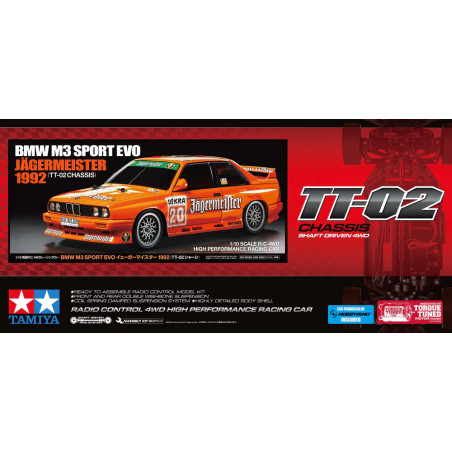 Tamiya TT-02 BMW M3 Sport EVO Jägermeister KIT 58760