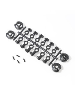 Ensemble de chappes et coupelles d'amortisseurs (longueurs asTKR6140Dsorties) TEKKNO RC - TKR6140D