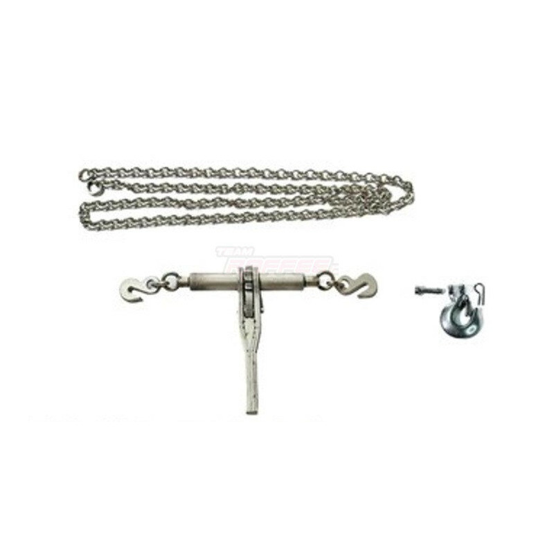 Tendeur de chaîne à cliquet métallique Team Raffee TRC/JDM-203 1/14 avec crochet anti-démontage