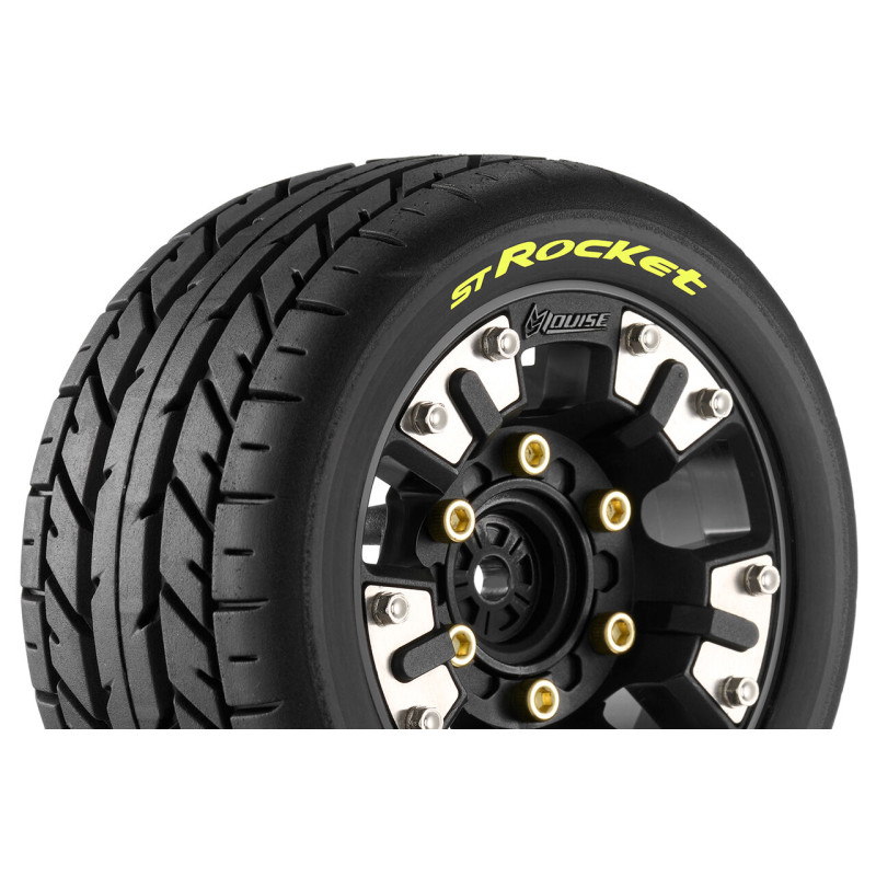Louise RC - ST-ROCKET - Tire Set for Mini MAXX/XRT - Mounted - Soft - L-T3387SM