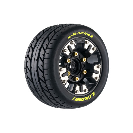 Louise RC - ST-ROCKET - Tire Set for Mini MAXX/XRT - Mounted - Soft - L-T3387SM