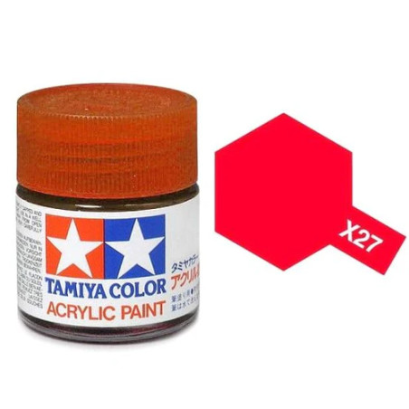 Tamiya Peinture Mini X27 Rouge Transparent Brillant 81527