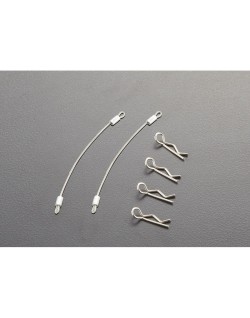 Body Clips (4pcs.) with Metal cord 80mm (2pcs.)