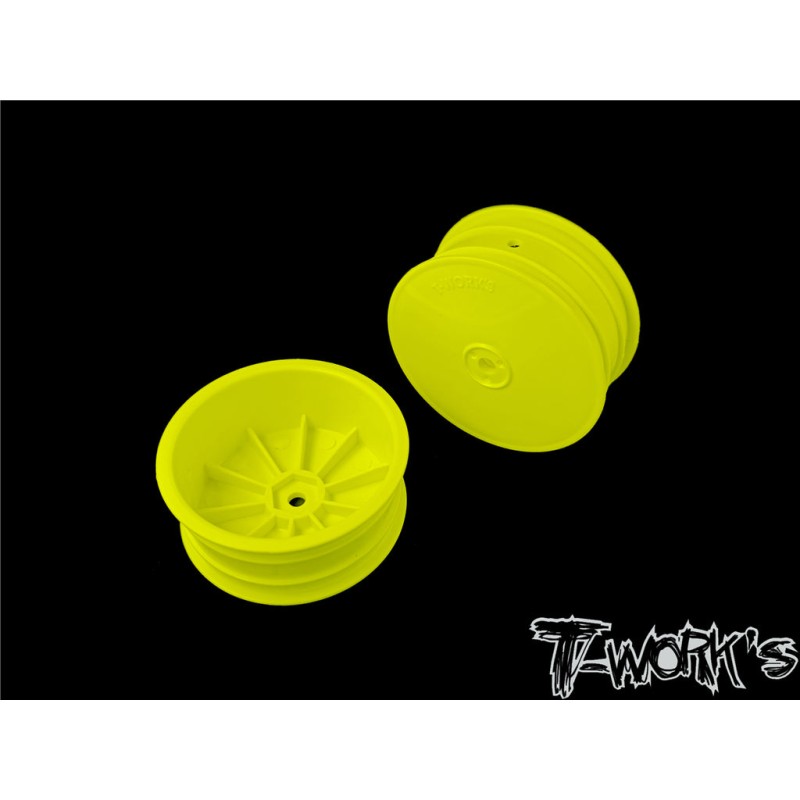 2 Jantes avant hexa 12mm TE-218-B 2,2"  (pour B64/B74/YZ4-SF)