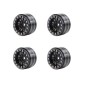 4 jantes à Bedlock en laiton1.0, noir et or, TRX4M/SCX24 , 1/18 ou 1/24, 27x15,8mm