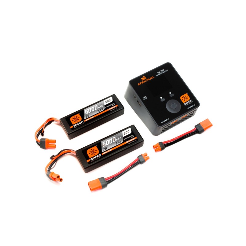 Smart Powerstage 4S Surface Bundle: 5000mAh 2S LiPo Battery (2) / S2100 Charger (EU)