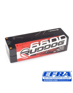 RUDDOG Racing 6600 (99,9 Wh) 150C/75C 15,2 V LCG Pack 1/8 Batterie LiPo-HV