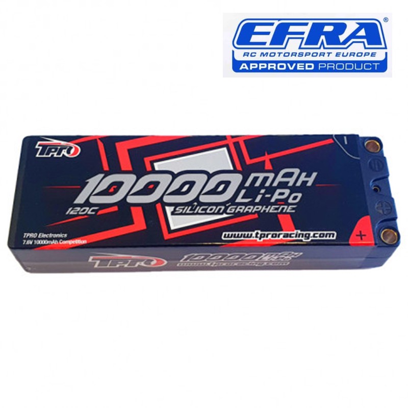 TPRO Lipo 10000mAh 2S HV Silicone Graphène 120C