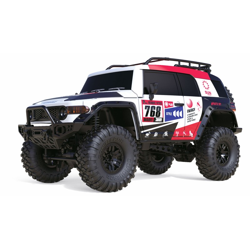 DIRT CLIMBING SUV RACE CRAWLER 4WD 1:10 RTR BLANC/ROUGE