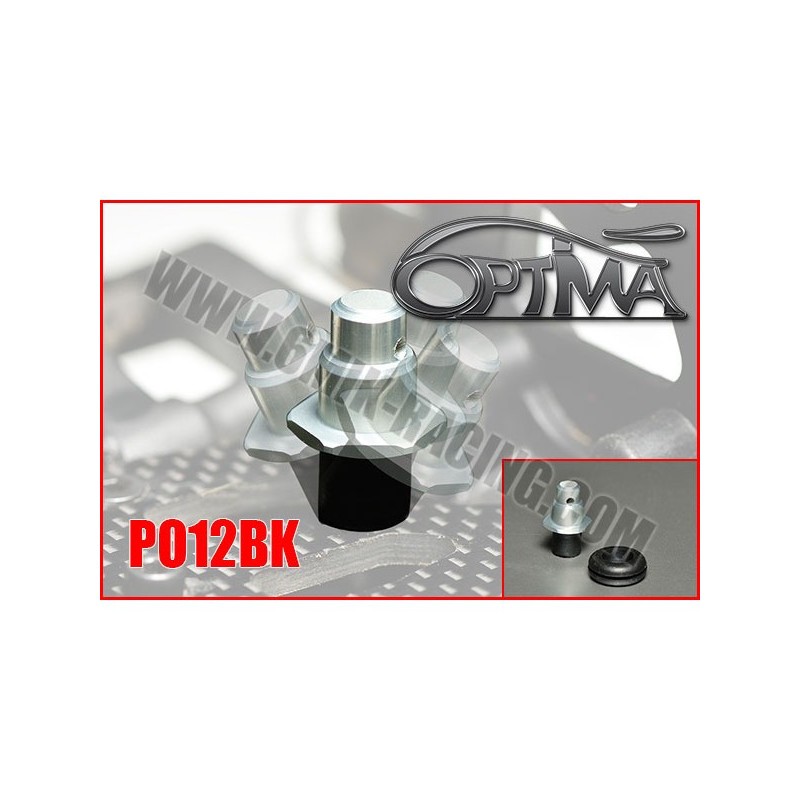 Optima Support de Carrosserie Avant sur Silent-Bloc Noir PO12BK