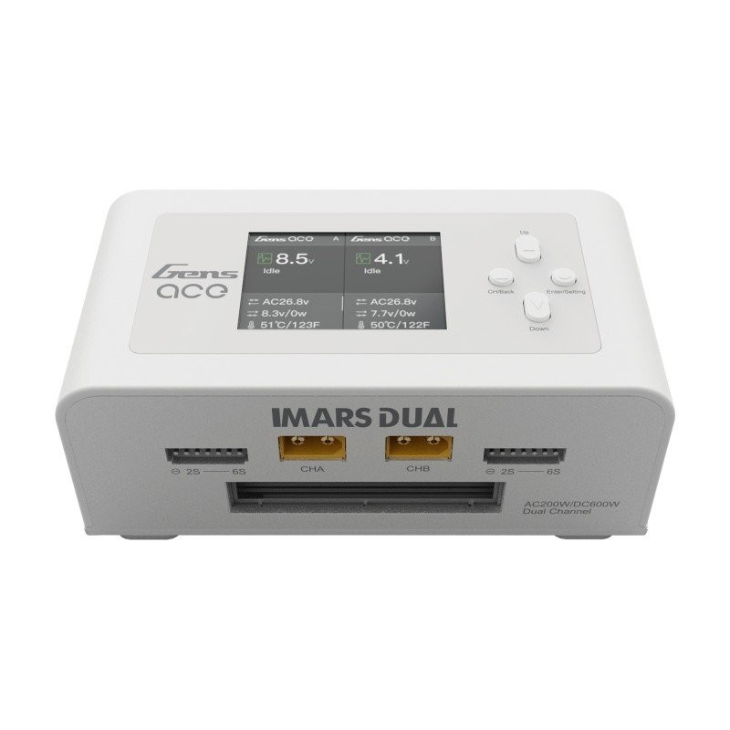 Gens Ace Chargeur Smart Balance iMars Dual 2x300W Blanc