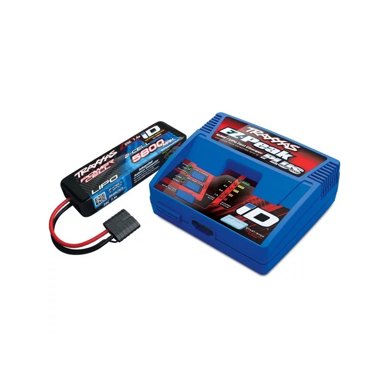 PACK CHARGEUR 2970G + 1 x LIPO 2S 5800MAH  2843X Prise TRAXXAS