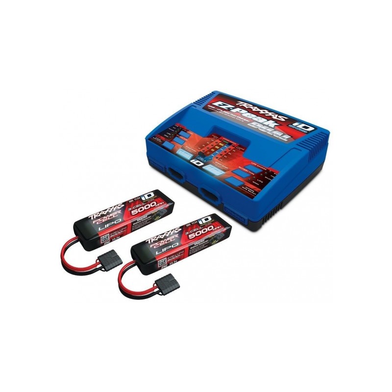 PACK CHARGEUR 2972GX + 2 x LIPO 3S 5000MAH 2872X PRISE TRAXXAS