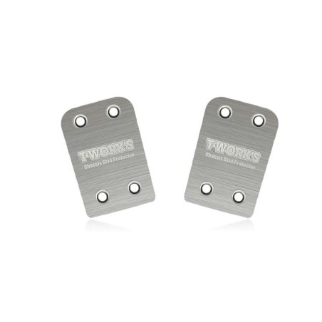 T-Work's Sabot de Protection Arrière Châssis Inox (x2) Agama N1 TO-220-N1