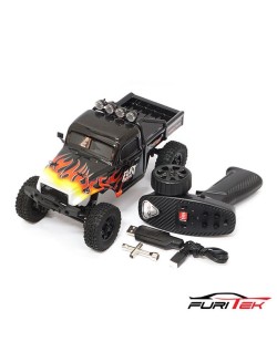 FX118 FURY Wagon RTR noir/flamme FURITEK Brushless 1/18 RC Crawler Kit
