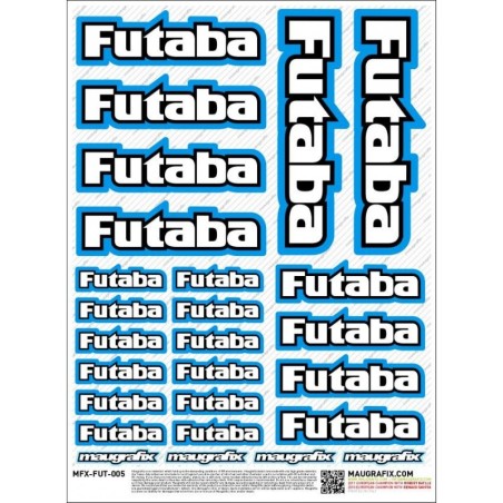 MFX-FUT-005 - autcollant Futaba bleu