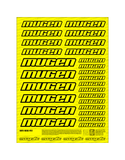 MFX-MUG-F01Y - autocollant Mugen FLUO YELLOW