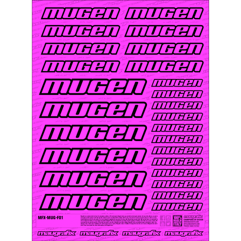 MFX-MUG-F01P - autocollant Mugen FLUO PINK