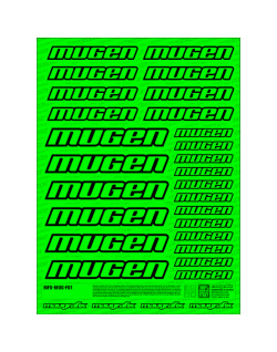 MFX-MUG-F01G - autocollant Mugen FLUO GREEN