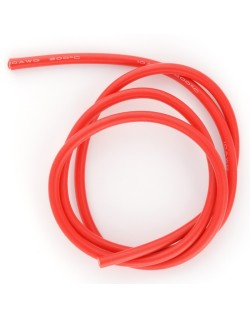 Fil silicone 10AWG (5,27mm²) rouge - 1m