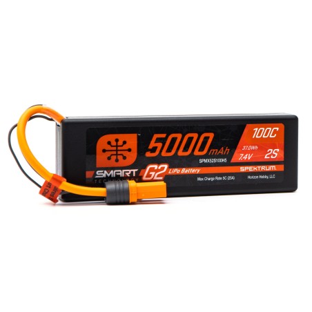 7.4V 5000mAh 2S 100C Smart G2 Hardcase LiPo Battery: IC5 ( Promoto )