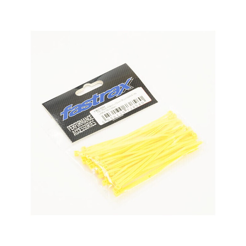 Attaches de câble en nylon jaune FASTRAX 100 mm x 2,5 mm (50 pièces) FAST105Y