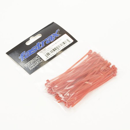 Attaches de câble en nylon rouge FASTRAX 100 mm x 2,5 mm (50 pièces)